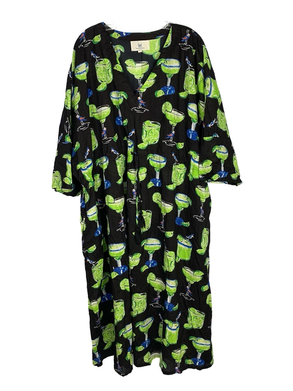 Printfresh Atlantic Cover Up Kaftan Dress Fresh Margarita One Size Plus Pockets